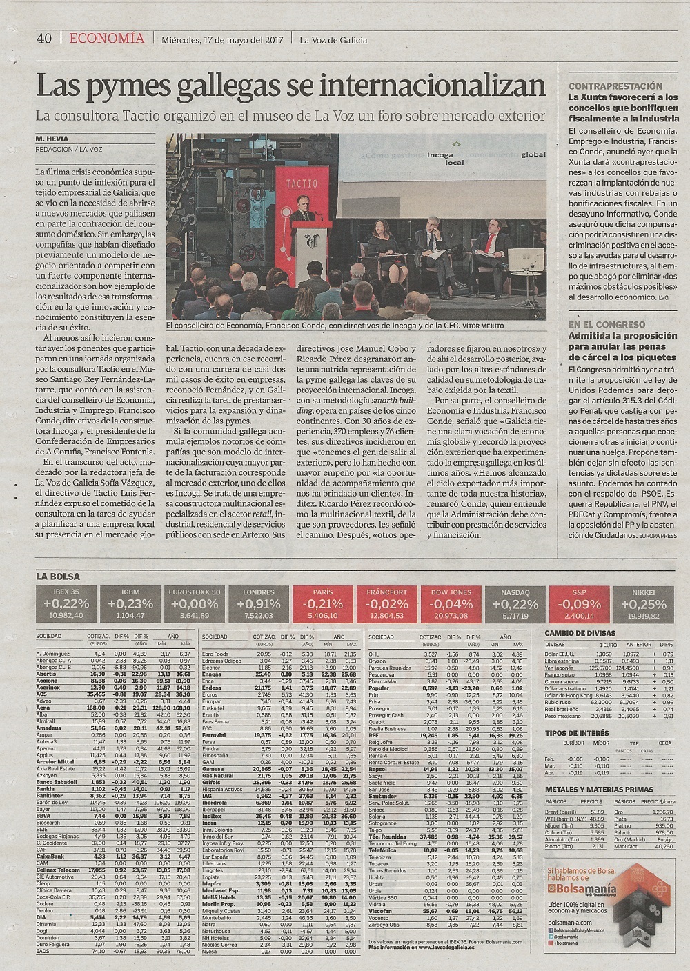 Articulo TACTIO La Voz de Galicia