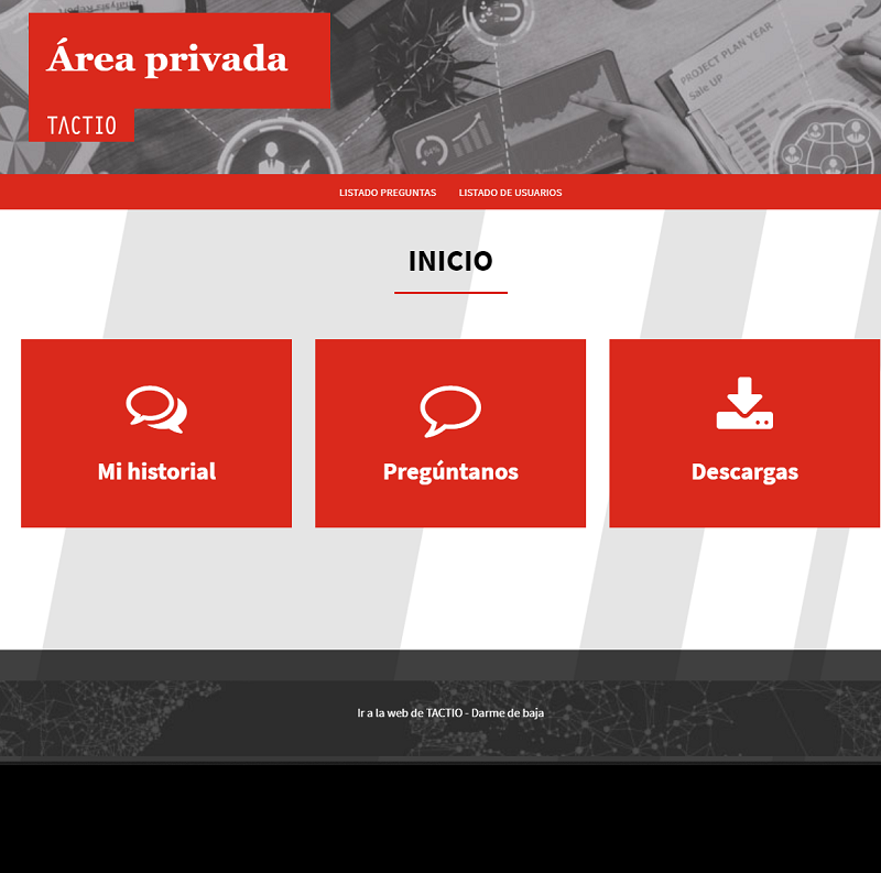 Área Privada TACTIO: espacio profesional para pymes