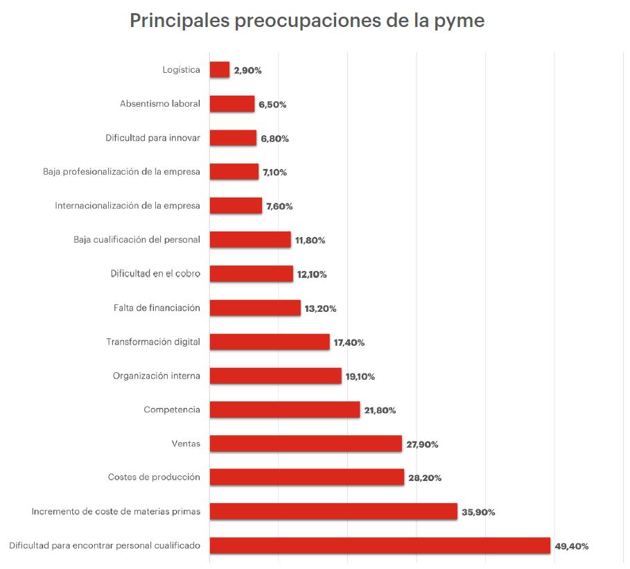 principales preocupaciones de la pyme 2023