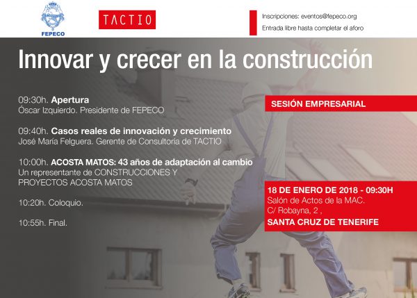 Una sesión profesional sobre la construcción y la innovación en Tenerife