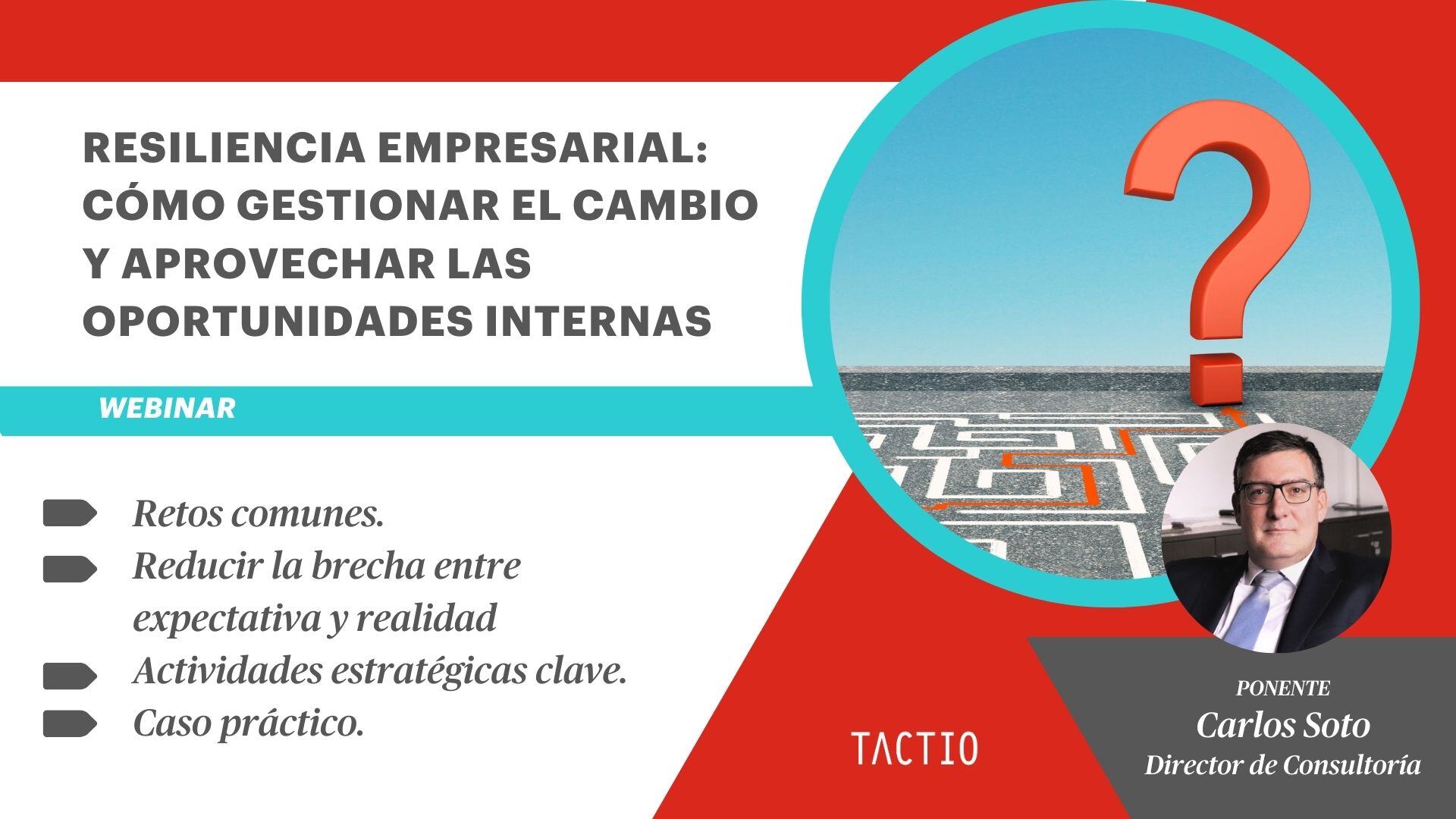 Webinar sobre resiliencia empresarial | TACTIO Recursos